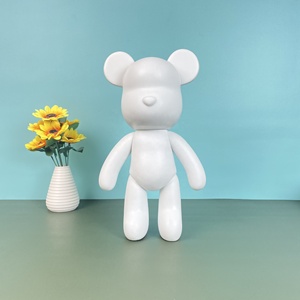 Nouveauté 23CM Kit de bricolage ours fait main DIY Art Craft Ours en résine <span class=keywords><strong>acrylique</strong></span> blanche avec outils et peintures acryliques pour coulée - Product Image 2