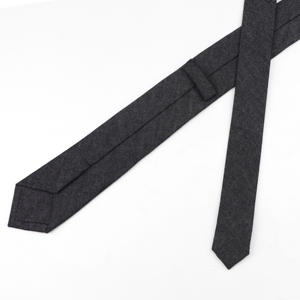 Corbatas de mezclilla de algodón para hombre, corbata de Color sólido estrecha de 6cm de ancho, corbatas finas y gruesas - Product Image 3