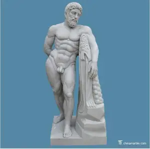 希腊裸体雕像/希腊具象雕塑大理石与实物大小一样的雕塑波塞冬