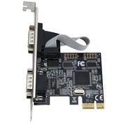 Tarjeta Serial PCIe de 2 Puertos, Adaptador Dual DB9 RS232 para PC de Escritorio con Windows y Linux, Alta Velocidad con Soporte de Perfil Bajo