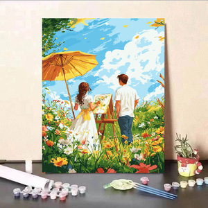 Pintura de Paisaje Moderna Hecha a Mano, Nueva Moda 2026, Impresión Digital DIY <span class=keywords><strong>para</strong></span> Decoración del Hogar, Pintura por Números Enmarcada - Product Image 5
