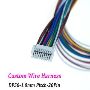 1.0mm 20Pin Double Row DF50S-20S-1C 28AWG Kabel Harness Satu Sisi LVDS Jumper Wire - Product Image 1
