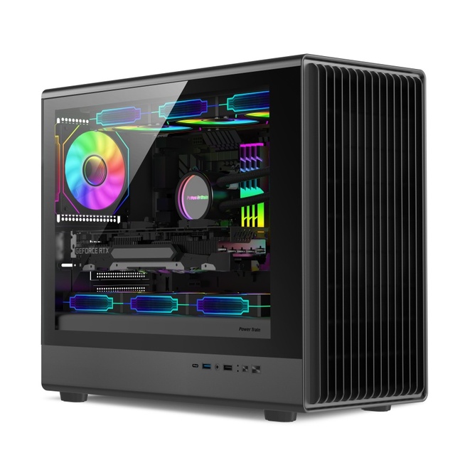 New Arrival Wholesale Wide Body M-ATX Mid Tower Gaming Computer PC Case Tempered Glass PC Gaming Computer Cabinet Case Cases