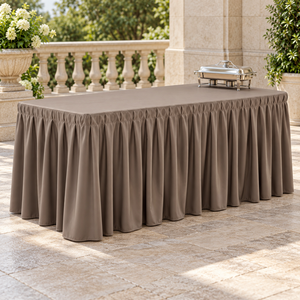 Nappe plissée Scuba avec tissu imperméable et dimensions personnalisées pour les opérateurs de restauration et les fournisseurs d'événements en gros - Product Image 1