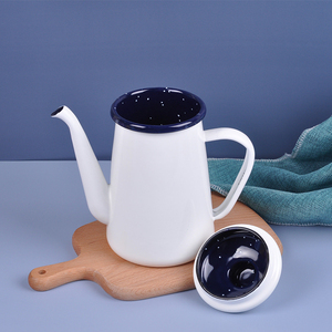 Enamel Gooseneck Coffee Pot <strong>Vintage</strong> Colorful Stovetop <strong>Kettle</strong> for Pour Over Coffee Tea Camping Home - Product Image 5