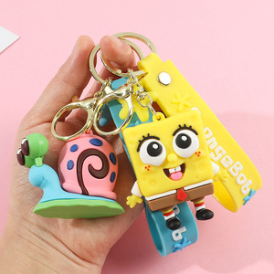 Portachiavi con Ciondolo in Plastica Non Tossica a Forma <span class=keywords><strong>di</strong></span> <span class=keywords><strong>Personaggi</strong></span> dei Cartoni Animati: Doraemon, Squidward, <span class=keywords><strong>SpongeBob</strong></span> - Product Image 3