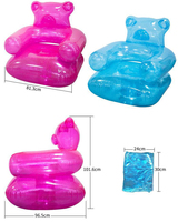 Canapé gonflable rose pour une personne, fauteuil à bulles, salon gonflable