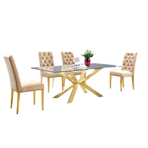 Contemporary Solid Wood Extendable Rectangular <b>Dining</b> <b>Table</b> Set for Kitchen Home Furniture - Product Image 1