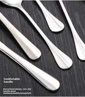 Ensemble de couverts GEMEI en acier inoxydable, compatible lave-vaisselle, pour 6 personnes, usage domestique et hôtelier, 24 pièces