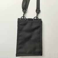 JR Pochette de voyage personnalisée à double fenêtre, portefeuille de voyage noir ajustable, porte-cartes RFID, porte-passeport premium, RFID multiple