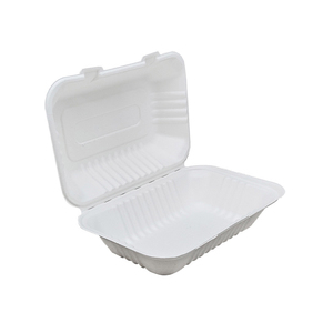 Boîte de canne à sucre biodégradable jetable 100% naturelle compostable conteneur alimentaire en bagasse à clapet - Product Image 3