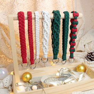 Ensemble <span class=keywords><strong>de</strong></span> 10 boîtes cadeaux en macramé <span class=keywords><strong>de</strong></span> Noël en polyester, <span class=keywords><strong>couronne</strong></span>/flocon <span class=keywords><strong>de</strong></span> neige/porte-clés, décoration pour la maison/le sapin, pour les amateurs <span class=keywords><strong>de</strong></span> bricolage, tutoriel pour débutants - Product Image 2
