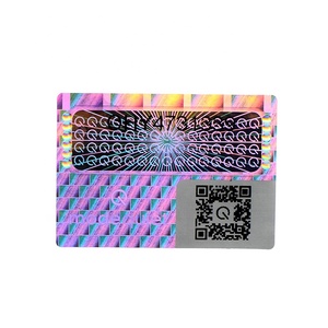 Autocollant holographique <span class=keywords><strong>de</strong></span> sécurité personnalisé en vinyle avec numéro <span class=keywords><strong>de</strong></span> série, code QR, étiquette holographique 3D, étanche, vérification <span class=keywords><strong>de</strong></span> la sécurité par caméra - Product Image 1