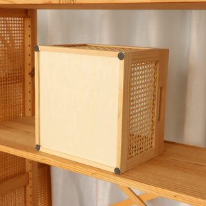 Thân Thiện Với Môi Tre Bằng Gỗ Lưu Trữ Hộp Hiện Đại Hình Chữ Nhật <span class=keywords><strong>Cube</strong></span> Hình Vuông Thực Phẩm Giỏ - Product Image 6