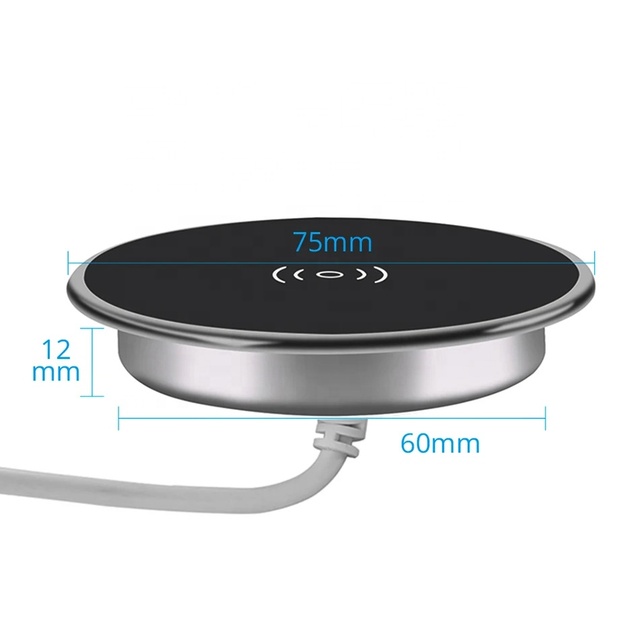 Built-in Furniture Wireless Charger Desktop Embedded Hidden Long Distance Invisible Wireless Phone Charger Charging Station