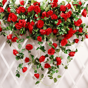 Guirlande de roses artificielles Gardenia en soie pour arche de mariage, décoration intérieure, accessoires de photographie extérieure durables - Product Image 3