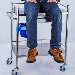 क्लिनिक अस्पताल चिकित्सा सर्जिकल उपकरण दराज के पहियों के साथ दो परत तीन परत ट्रॉली स्टेनलेस स्टील ट्रॉली - Product Image 6