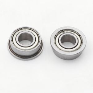 F63800ZZ Flanged <b>Micro</b> Bearing 10x19x7mm Long Life Steel Cage 2RS Sealed Chrome Steel - Product Image 5