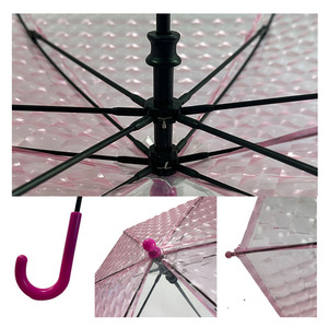 <span class=keywords><strong>Parapluie</strong></span> <span class=keywords><strong>transparent</strong></span> pour enfants avec motif diamant givré, poignée en J, <span class=keywords><strong>parapluie</strong></span> droit, résistant au <span class=keywords><strong>vent</strong></span>, durable, publicitaire pour enfants - Product Image 6