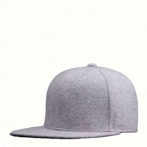 Custom Hip Hop Performance Outdoor Sporty 50% Wool Herringbone Fabric Autumn Winter 6 Panel Mid Profile Flat Bill Hat - Product Image 1