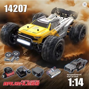MJX SJY-14207 Coche RC de Derrape sin Escobillas 1/14 4WD 53 km/h RTR con Chasis de Aleación, Amortiguadores de Aceite, Luces LED, Alta Velocidad, Camioneta Monstruo de Regalo - Product Image 4