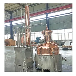 Distilleria doméstica gin/vodka/uísque/95% produção de etólico 50l 100l 200l 500l equipamentos de distilação de cobre álcool