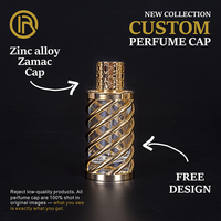 Diseño personalizado oro plata lujo Zamac botella de Perfume tapa 15Mm Metal Aleación de Zinc cristal botella de Perfume tapa con logotipo