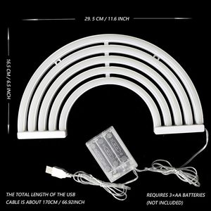 Yachen USB hoặc pin Powered đầy màu sắc cầu vồng Đèn Neon dễ thương <span class=keywords><strong>LED</strong></span> cầu vồng Neon dấu hiệu cho phòng ngủ cô gái phòng bên trang trí - Product Image 5