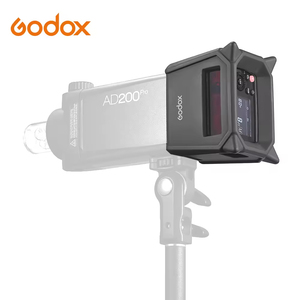 Étui de protection en silicone et ABS Godox <span class=keywords><strong>AD200PRO</strong></span>-PC avec moule exclusif pour lampe flash <span class=keywords><strong>AD200Pro</strong></span>, support de lampe double usage - Product Image 1