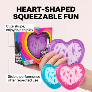 Sparkle Hearts Teenie <b>Valentine</b> <b>Gift</b> Set of 3 Mini Squishy Stress Balls Soft Heart Shape Slow Rising Squeeze Toys - Product Image 3