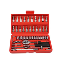 46 en 1 Combinaison Outil de Réparation 46Pcs Mécanicien Clé à Douille Ensemble d'Outils Pour Voitures Motos Et Vélos