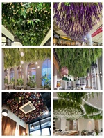 Plante artificielle en plastique aspect soie, résistante aux UV, pour décoration de plafond, centre commercial, bar, intérieur, haute simulation