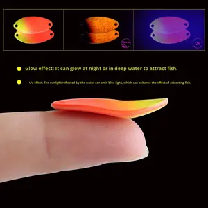 Señuelo Luminoso UV Colorido OEM, Spinnerbait para Trucha, Besugo, Lubina, Lanzamiento Largo, Metal, Lentejuelas de Cobre, Cebo Artificial con Anzuelos - Product Image 4