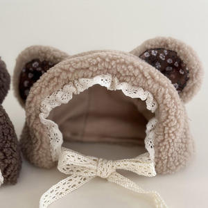 Chapéu bonito do urso do filhote Laço Floral Pet Chapelaria Chapéu Do Cão - Product Image 5