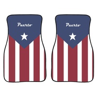 Impression à la demande tapis en caoutchouc impression à la demande Logo universel en gros 2 pièces drapeau de Porto Rico Clipart universel sur mesure