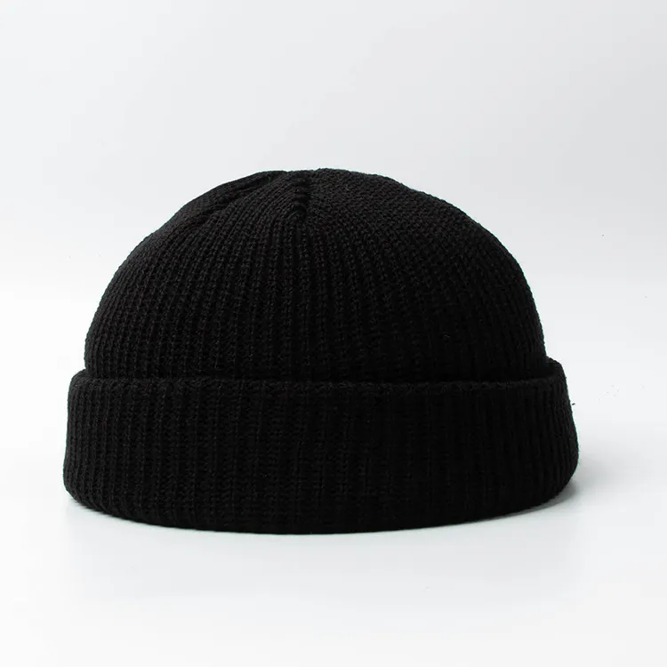 Wholesale fashion winter beanie hat men's winter warm pullover hat street knitted wool outdoor winter melon leather ladies hat