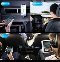 Chargeur de voiture multifonctionnel 6 ports avec câble d'extension de 1,5 m, charge rapide USB PD 115W et QC3.0 36W