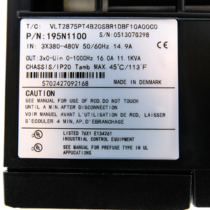 ไดรฟ์ใหม่เอี่ยม 7.5KW รุ่น VLT2875PT4B20SBR1DBF10A00C0 หมายเลขสินค้า: 195N1104 ไดรฟ์ AC - Product Image 3