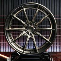 Jantes en alliage d'aluminium forgé chromé brossé de 17 à 22 pouces pour Audi//Tesla/Urus SUV - Ajustement universel - Garantie de 3 ans