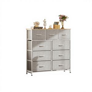 Meuble de rangement mural multi-niveaux en tissu, style européen, 5+ tiroirs, pour salon, jouets et articles divers - Product Image 1