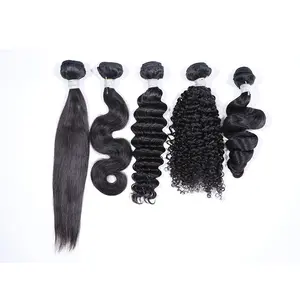 1pcs haar 100% natürliche reale reine haar, der maschinen, bundles reines haar stil für mädchen, haar extensions