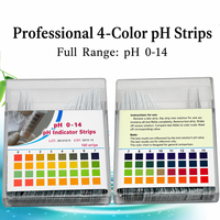 Bandelettes de test de pH universelles pour laboratoire, haute précision, gamme 0-14, 100 bandelettes, pour l'analyse de l'eau et du sol, vente en gros OEM professionnelle