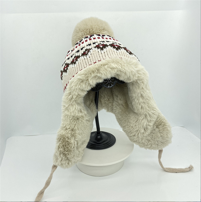 HUAMULAN Women Winter Sherpa Beanie Hats Knit Ear Botswana