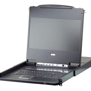 Commutateur <span class=keywords><strong>KVM</strong></span> LCD à écran large de 17,3 pouces à 8 ports ATEN CL6708MW avec interface <span class=keywords><strong>DVI</strong></span>, prise en charge des périphériques USB, résolution 1920x1080 - Product Image 1