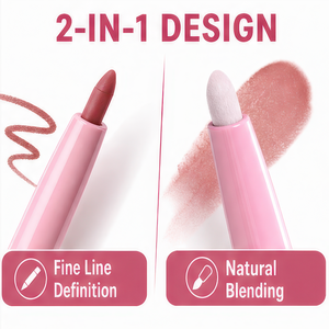 Delineador de Labios Mate de Doble Punta con Pincel, Larga Duración, Aspecto Natural, Logotipo Personalizado, Fabricante de Marca Privada - Product Image 3