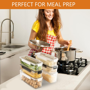 Modern Fresh Storage <b>Box</b> Effective Freshness Preservation Fridge Container Food Grade PET Plastic Rectangle Shape - Product Image 4