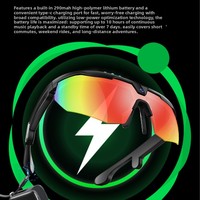 Lunettes intelligentes de sport W640 transfrontalières avec contrôle tactile, étanches IPX5, vidéo 1080P, traduction IA et photo