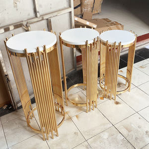 Pedestal Dorado Grande para Planificación de Eventos Modernos, Mesa de Hierro para Dulces para Fondos de Boda, Mesa de Dulces para Despedida de Soltera o Cumpleaños - Product Image 3