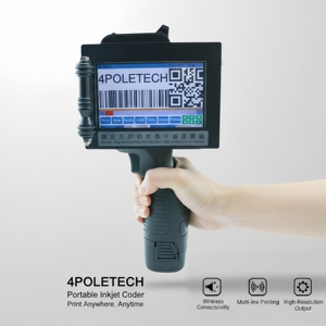 Impresora de Inyección de Tinta Portátil 4POLETECH para Marcado de Precios en Comercios Minoristas - Marca Precios y Códigos de Artículo Directamente en Artículos de Estante o Exhibidores - Product Image 1
