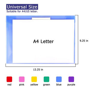 Pochettes en plastique transparentes personnalisables avec logo pour documents, lettres, maison, bureau, avec pochette pour étiquette - Product Image 2